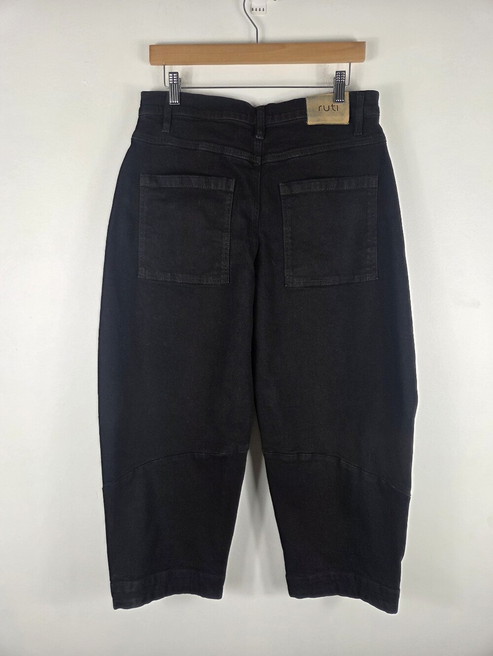 Ruti The Petite Slouchy Barrel High Waist Relaxed Jeans Black - Picture 9 of 13